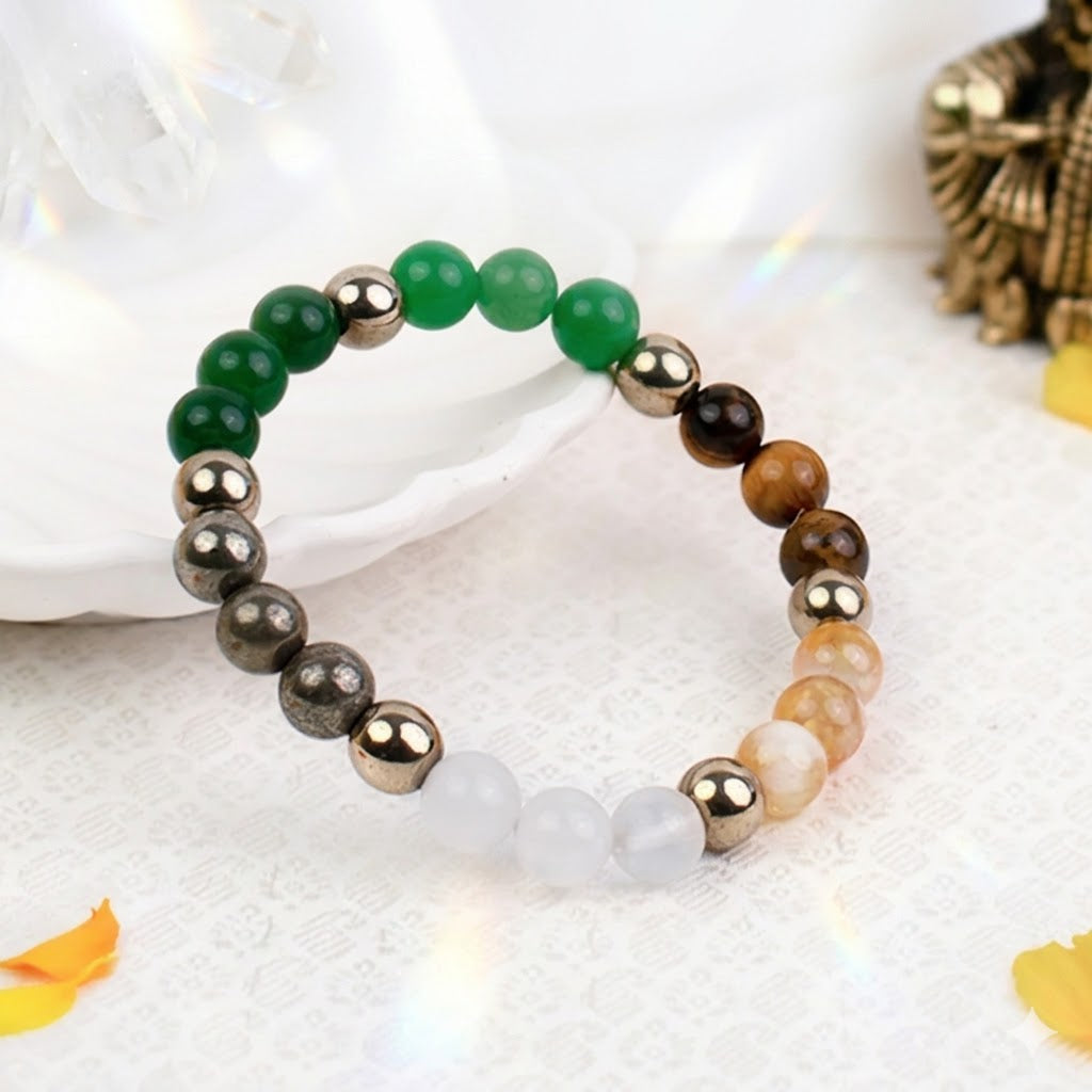 Dhan Yog Bracelet for Health & Wealth | 8mm Prosperity Beads Bracelet