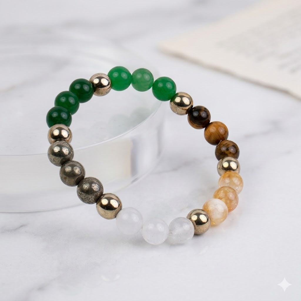 Dhan Yog Bracelet for Health & Wealth | 8mm Prosperity Beads Bracelet