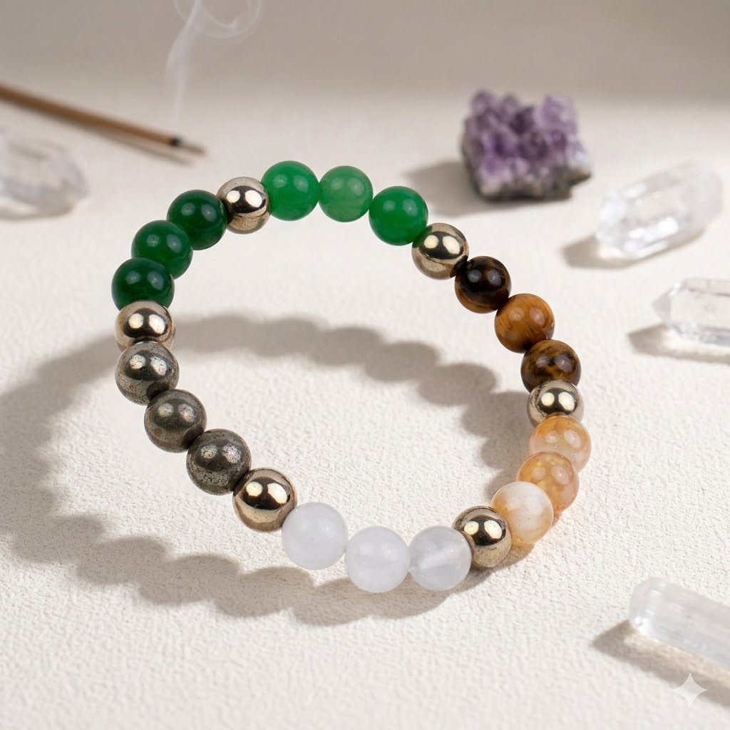 Dhan Yog Bracelet for Health & Wealth | 8mm Prosperity Beads Bracelet