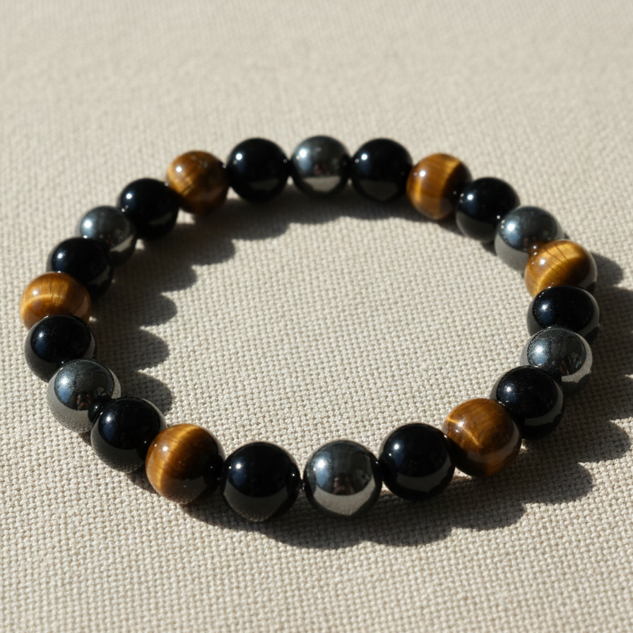 Triple Protection Bracelet 8mm for Protection & Positive Energy